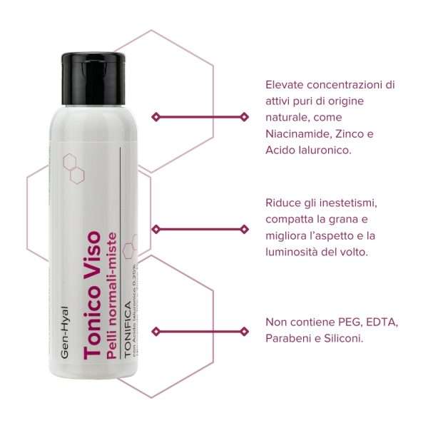 TONICO VISO con Acido Ialuronico, Niacinamide e Zinco PCA - immagine 2